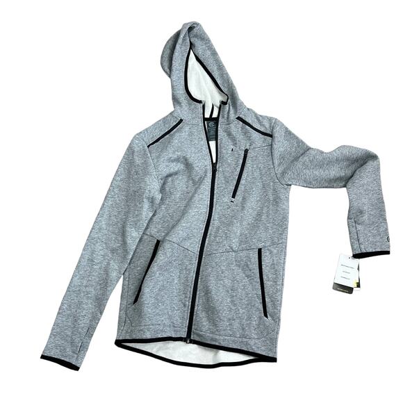 C9 Champion Boys' Victory Fleece Full Zip Light Gray Sweatshirt - Large - NWT - Picture 2 of 13